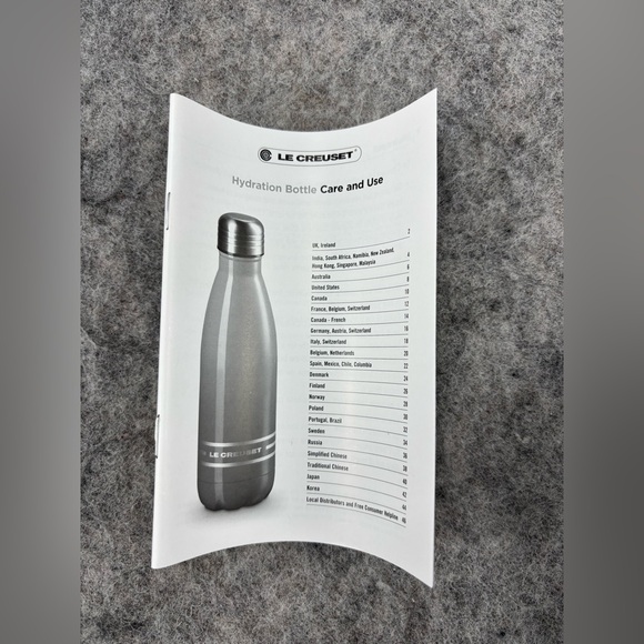 Le Creuset | Hydration Bottle | BLUE | 17oz 18/8 Stainless Steel | NIB - Picture 5 of 5